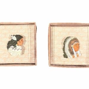 Set of 2 ‘99 Native American Pins Vintage